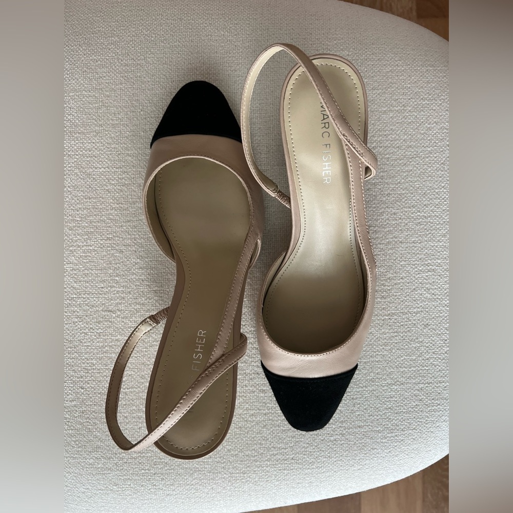 Marc Fisher The Laynie Block Heel Pump in natural - Picture 2 of 5